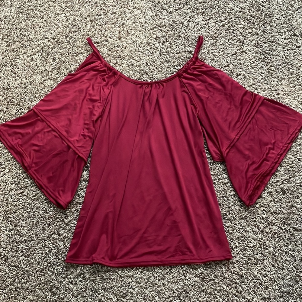 Maroon Blouse (brand unknown) no tags.